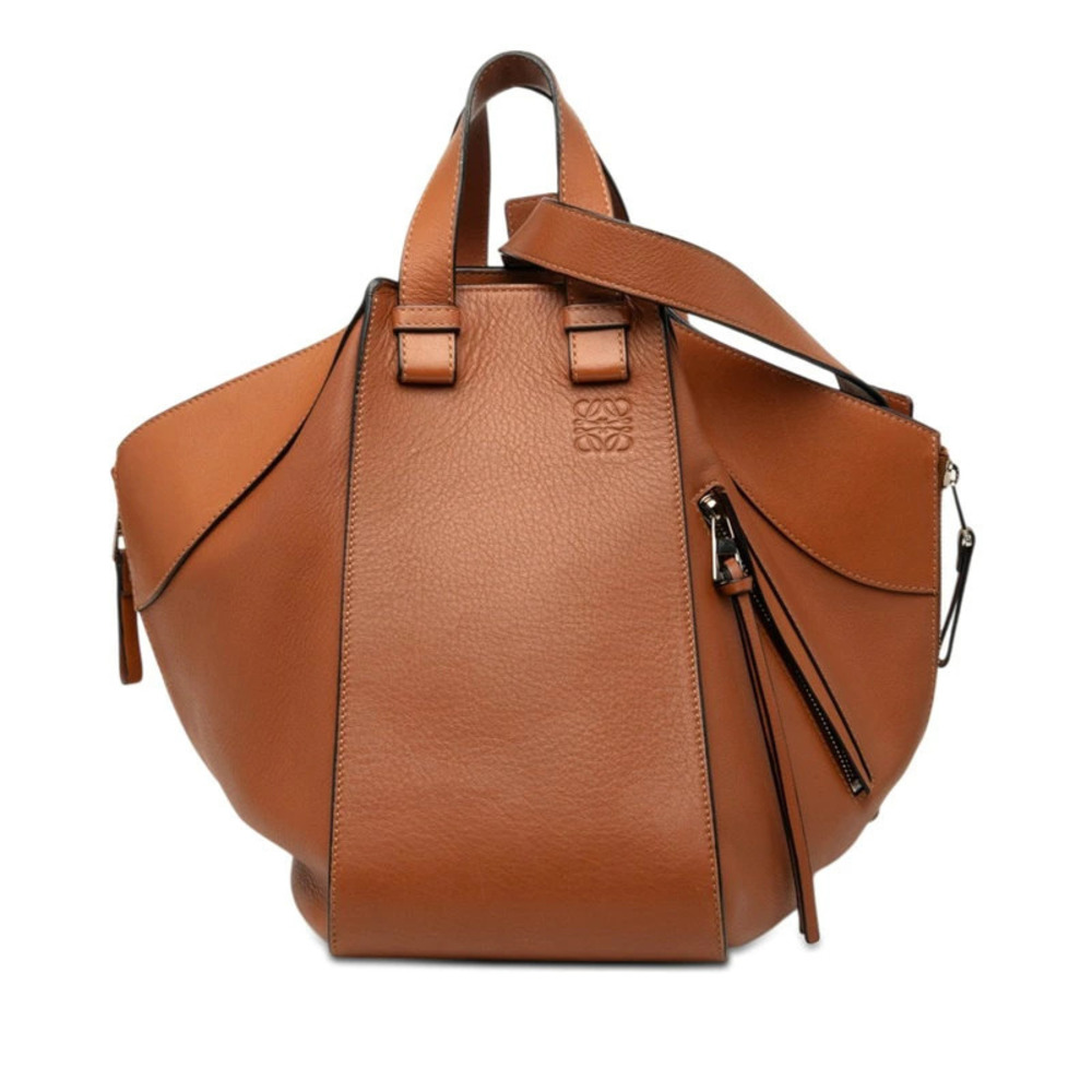 Loewe Anagram Hammock 2way Shoulder Bag Brown Leather